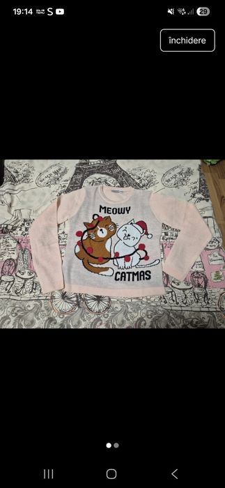 Bluza de copii cu imprimerie de Craciun