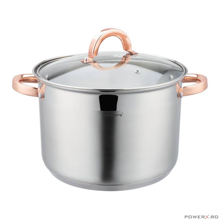 Oala din inox cu insertie pentru fiert, capacitate 7,5 litri, 24 cm,