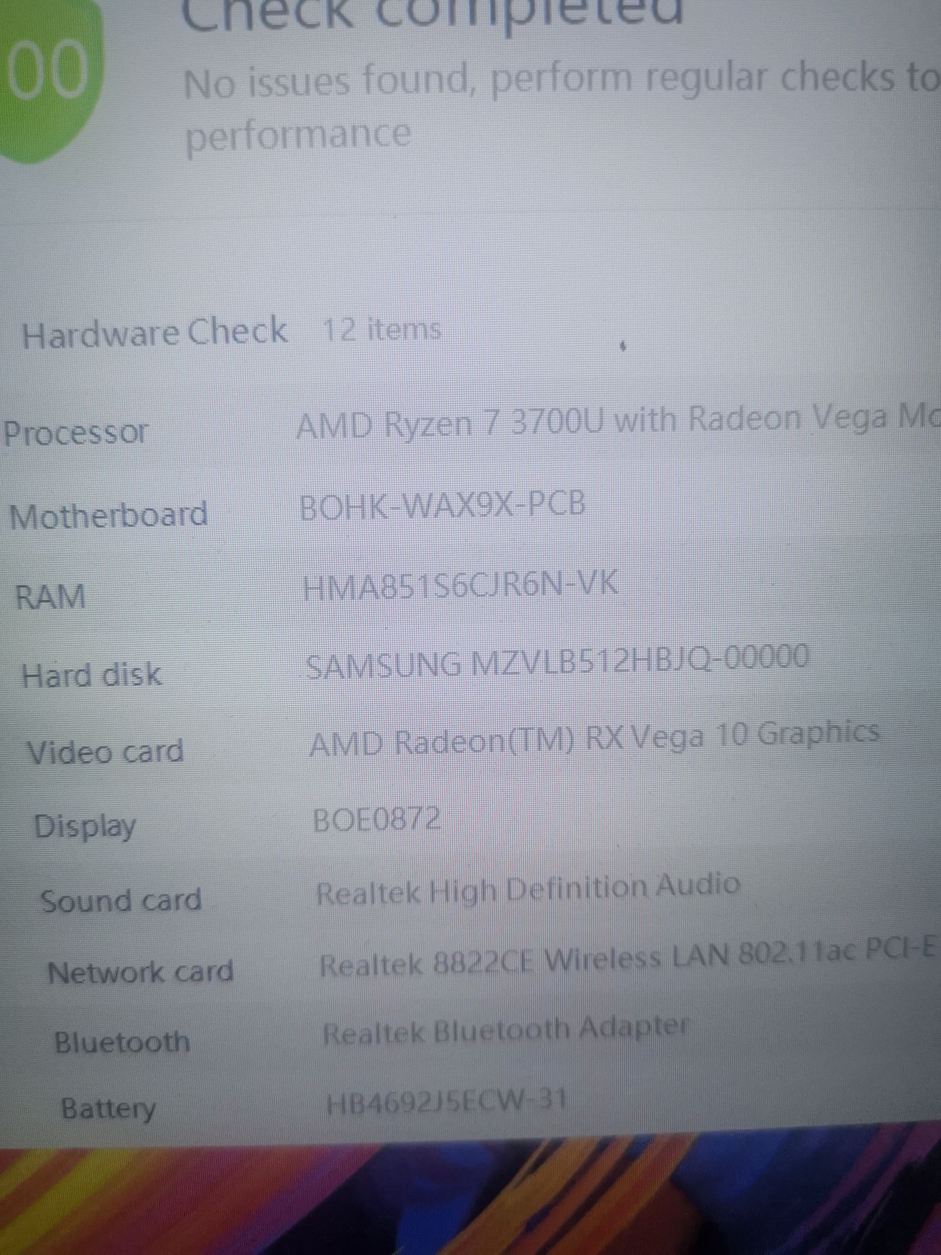 Huawei matebook d15 Ryzen 7 3700U