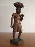 Statueta tribala africana veche „Primitiv” | lemn exotic sculptat