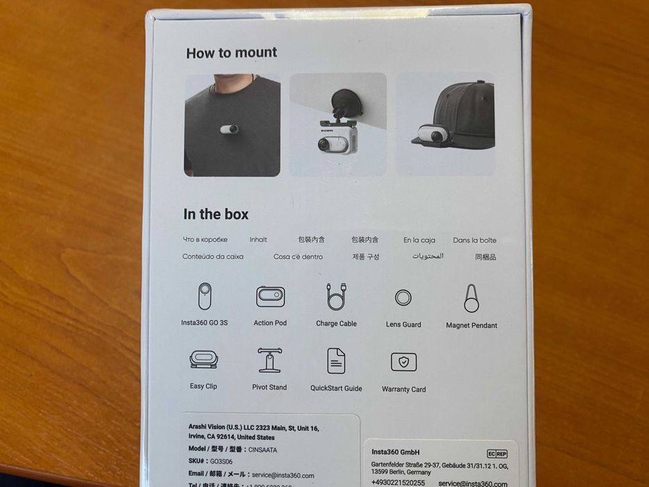 Camera video sport INSTA360 GO 3S