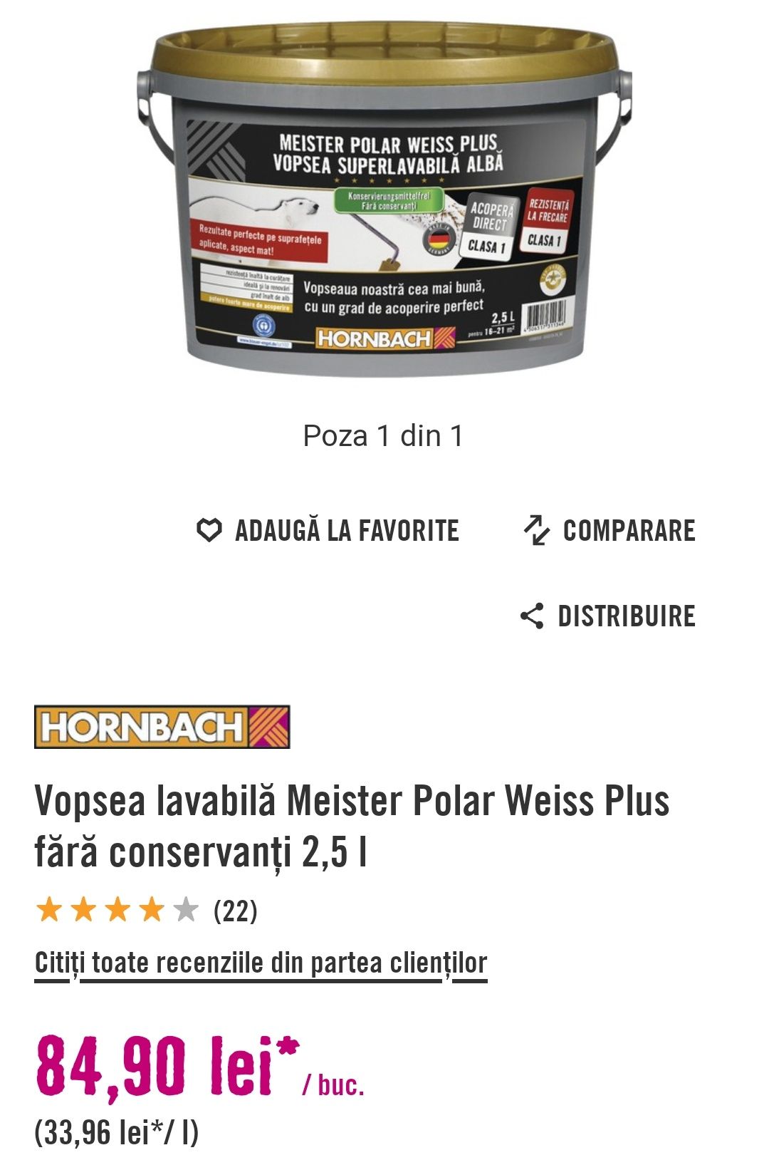 Vopsea Super Lavabilă Albă 2,5 L Trafalet CADOU Hornbach