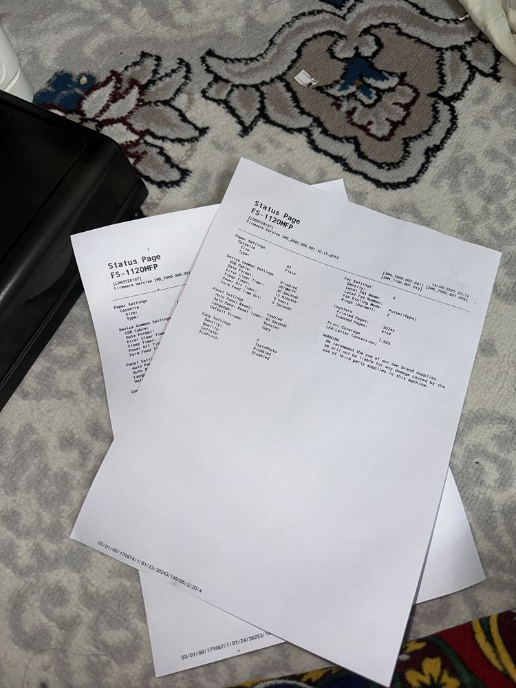 Kyocera Ecosys fs-1120mfp 4v1 oqqora kserokopiya scaner aybi yoq