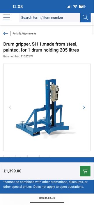 Sistem prindere butoi ulei DENIOS