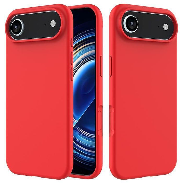 Матов силиконов кейс за apple iphone 17 air - червен