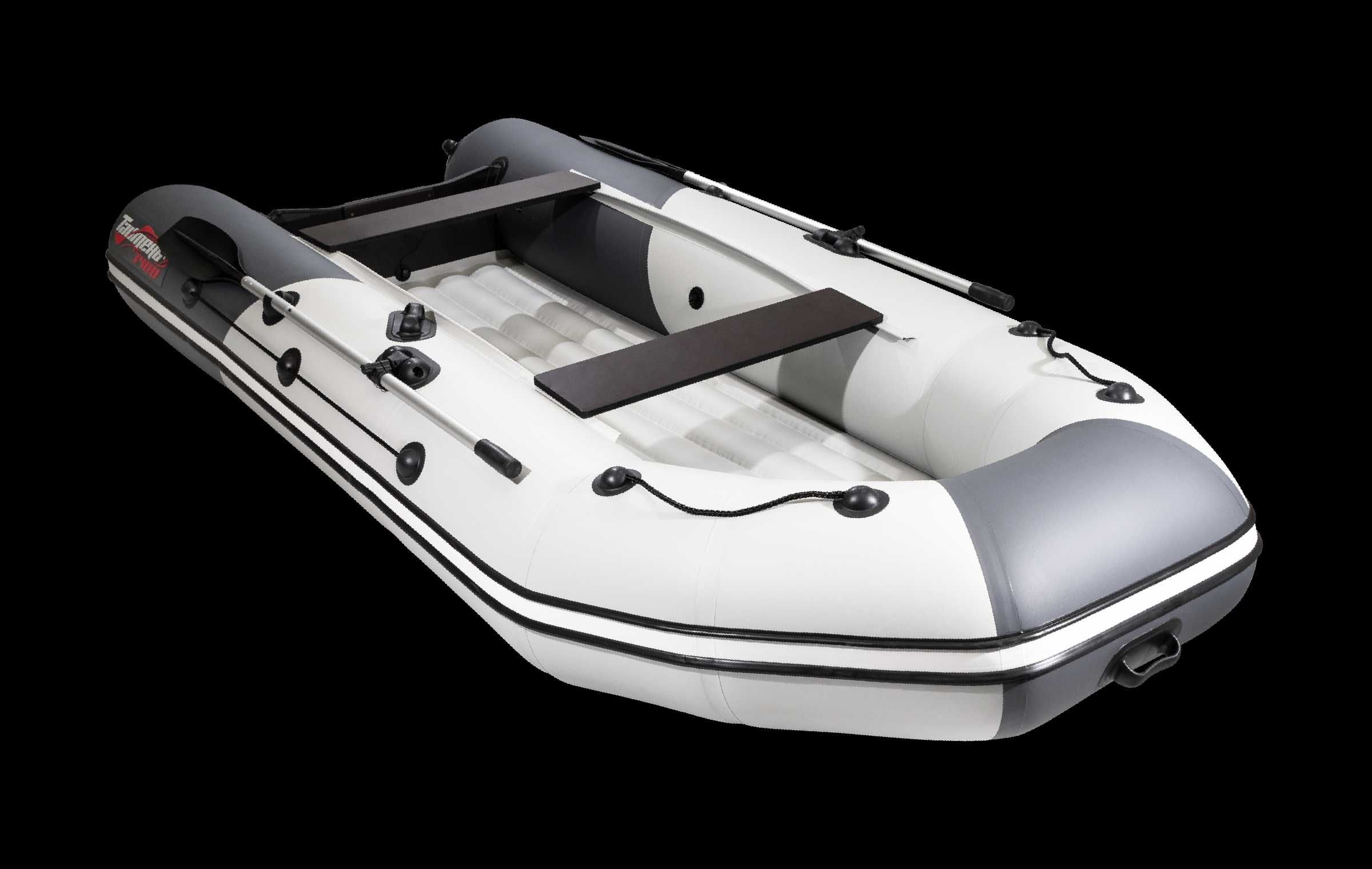 Лодка Таймень NX 3400 НДНД PRO светло-серый/ графит и графит/черный