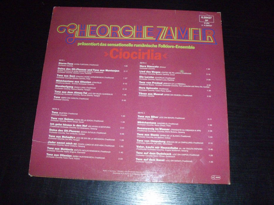 Vinil Gheorghe Zamfir si ansamblul Ciocarlia (2 discuri)