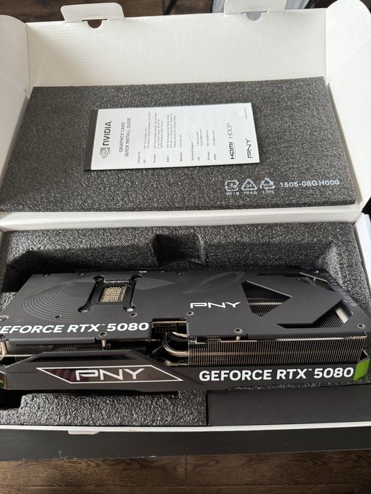Placa video PNY GeForce RTX 5080 OC 16GB GDDR7 256-bit DLSS 4.0