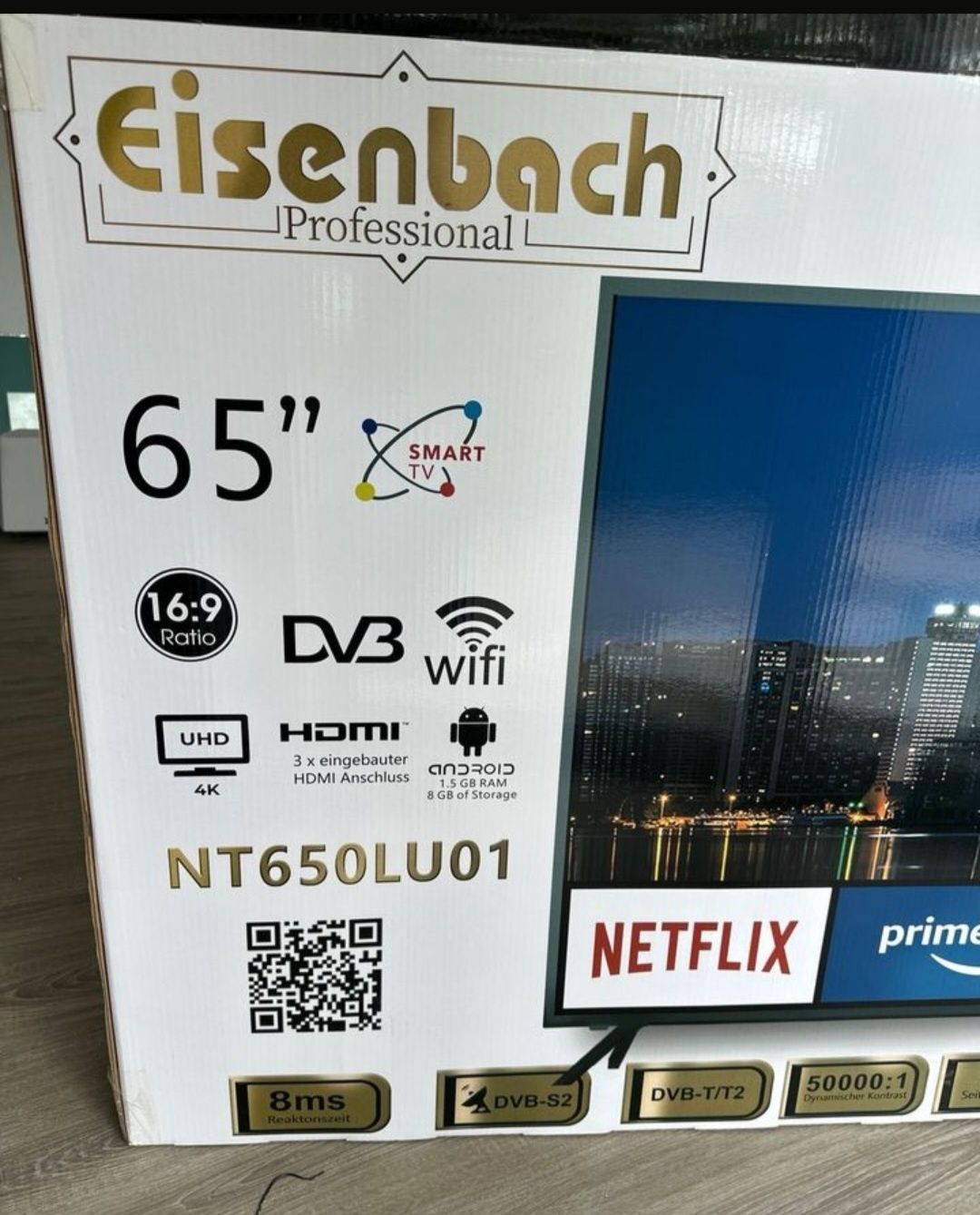 "Eisenbach Proffesional" NT650LU01 Android, 4k,UltraHD, Smart, WiFi
