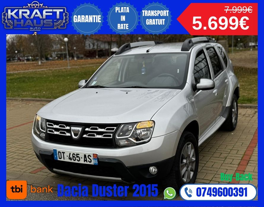Dacia Duster 2015 full options 1.2Tce sau rate TBI