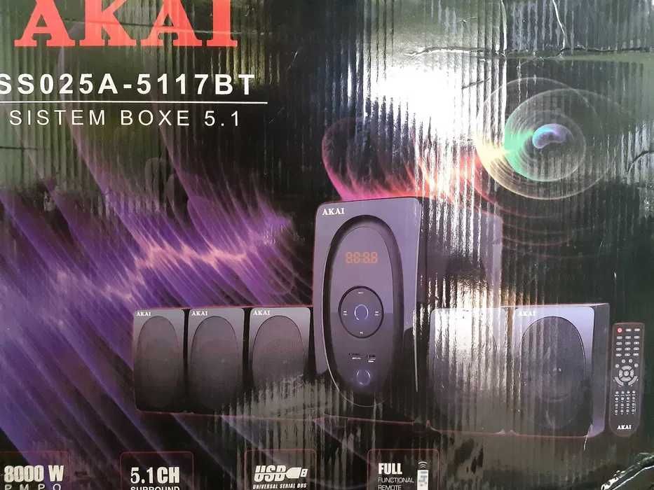 Boxe AKAI 5117, 5.1, 80W, Bluetooth