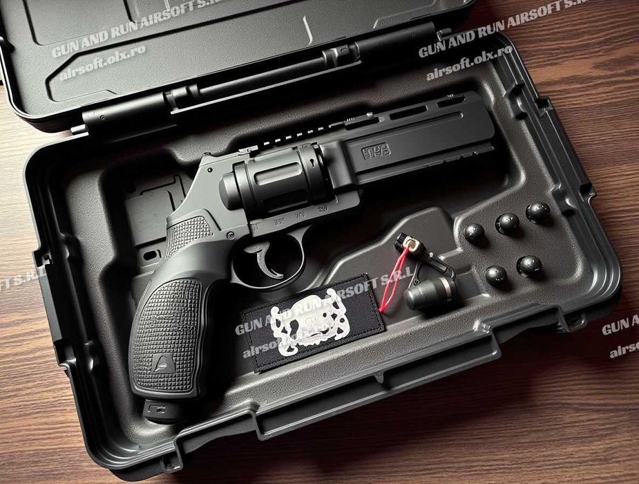 PISTOL HDR Modificat! (10 Butelii co2+100 bile) ~ 25 JOULI++ Gaz Pusca