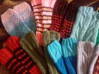 Mănuși fără degete tricotate manual