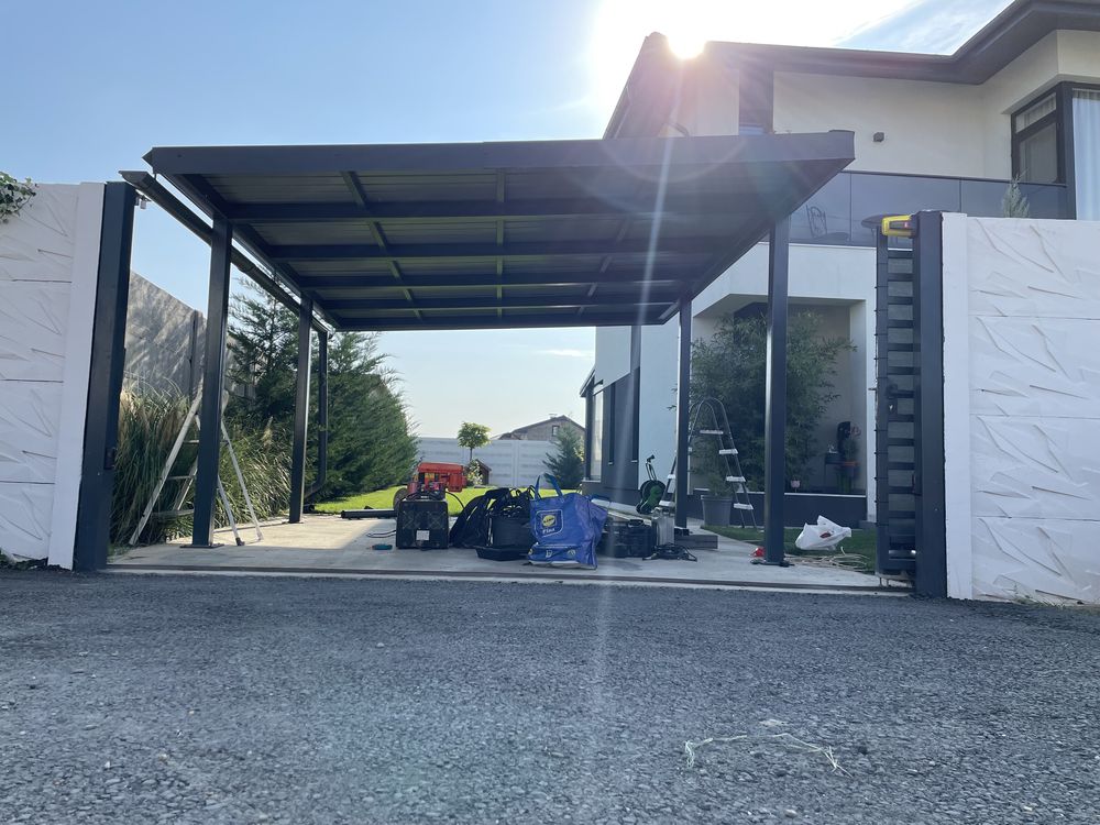 Carport structura metalica, acoperitoare auto