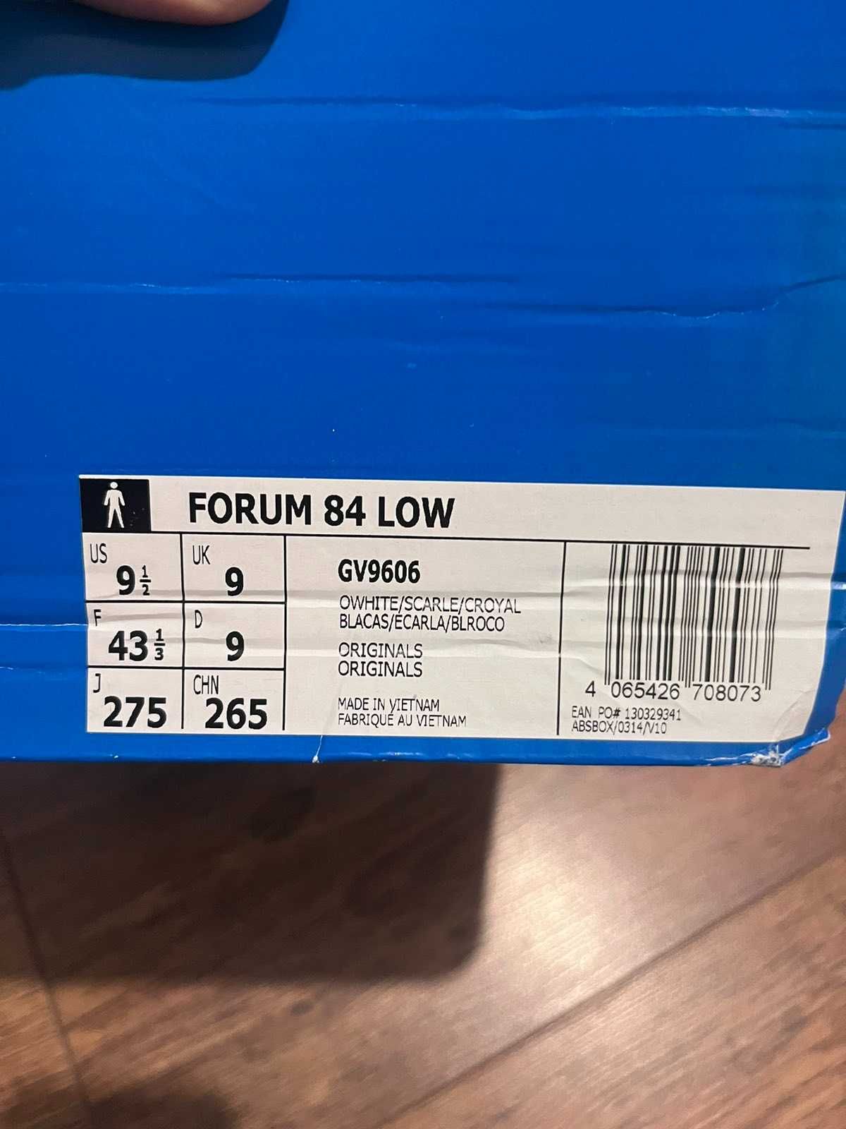 ADIDAS Forum 84 low GV9606 white - scarlet royal размер 43 uk9