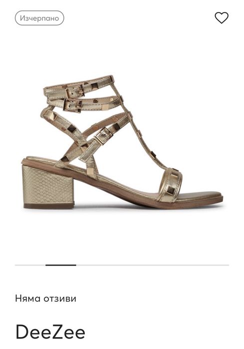 Сандали златисти Dee Zee, нови с етикет, номер 38
