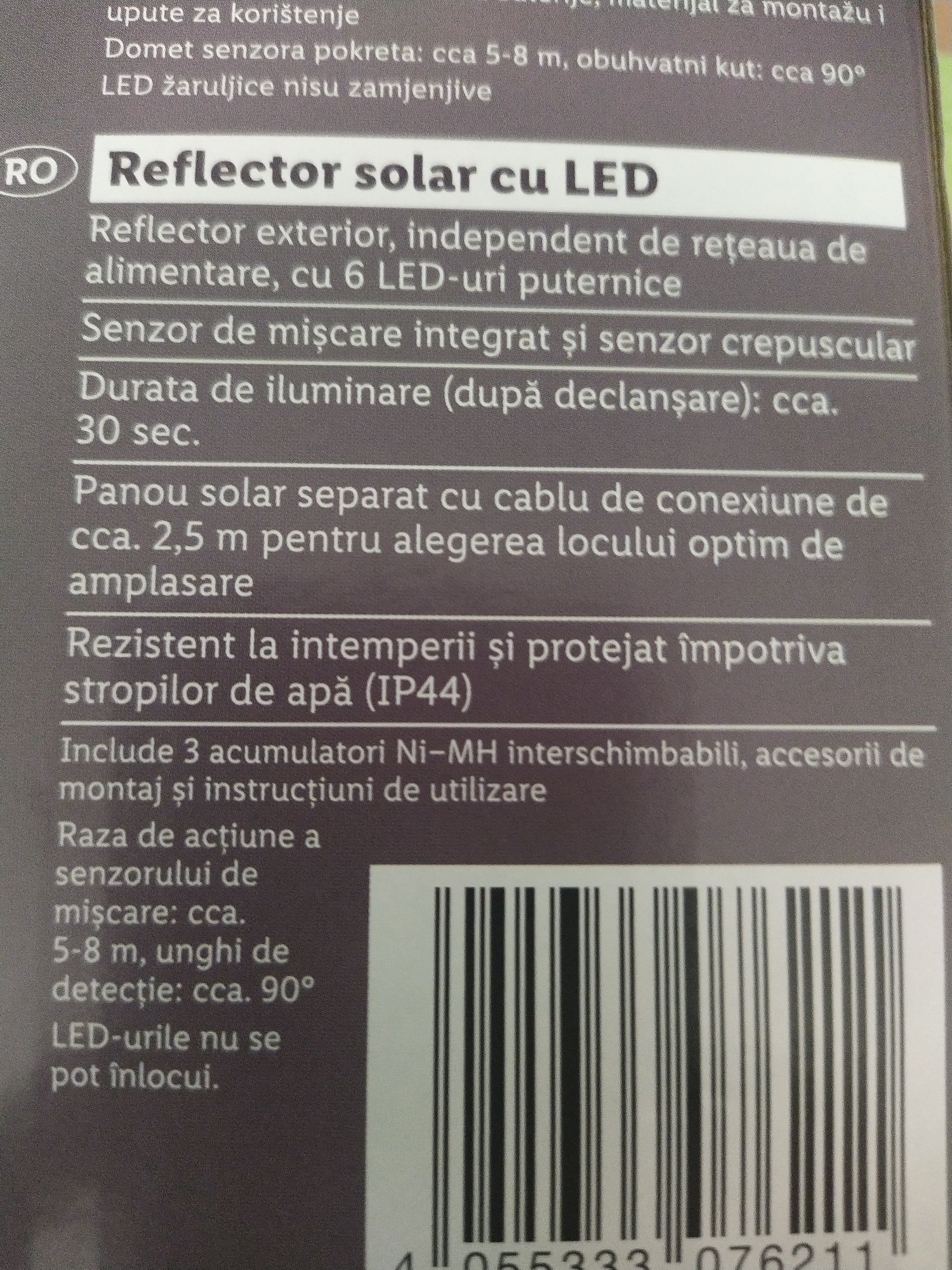 Reflector solar cu led -Led Solar Light noi la cutie