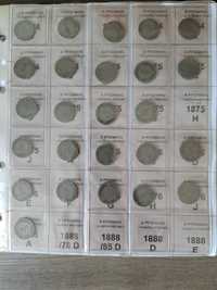 Colectie 820 monede Deutsches Reich fara dubluri (2 albume)