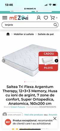 Saltea memory foam cu ioni de argint