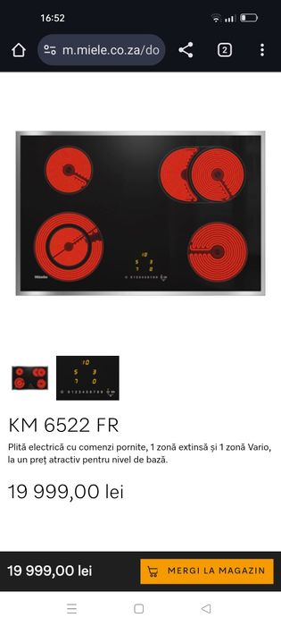 Plita incorporabila Miele