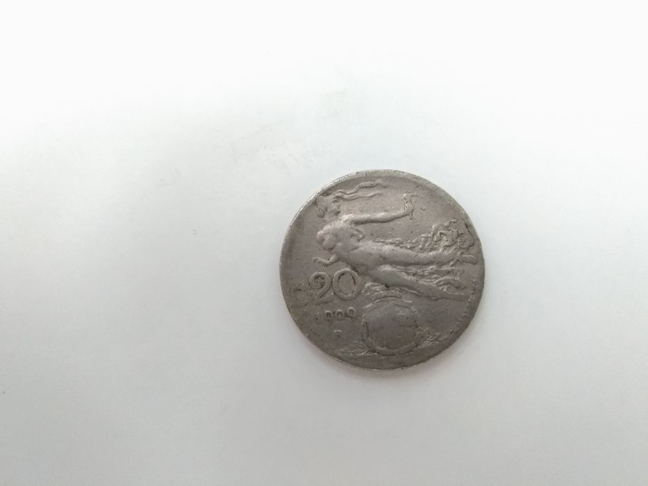 Moneda 20 Cent 1909 Italia
