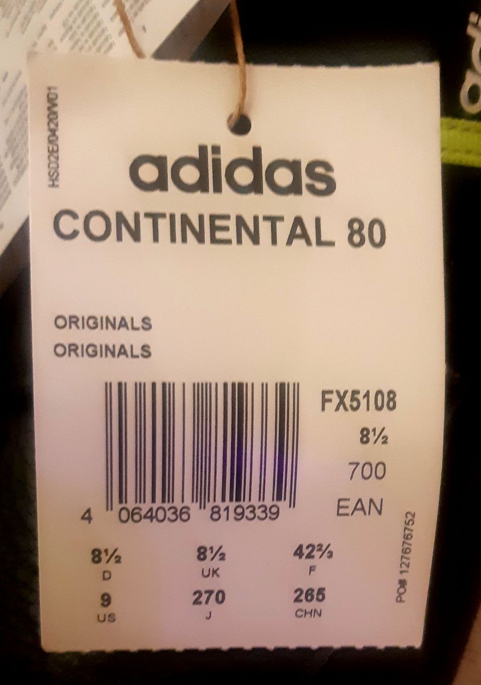 нови оригинални маратонки ADIDAS  CONTINENTAL  80  FX51008