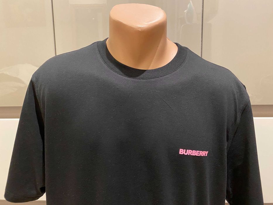 BURBERRY Oak Leaf, ОРИГИНАЛНА черна тениска,oversized, размер:XS,S и M