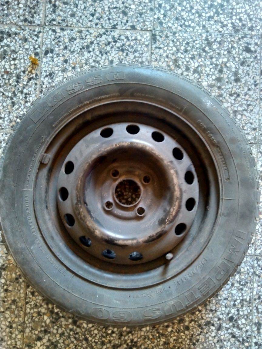Метална джанта 4 х 100 с гума 185 / 60 R 14