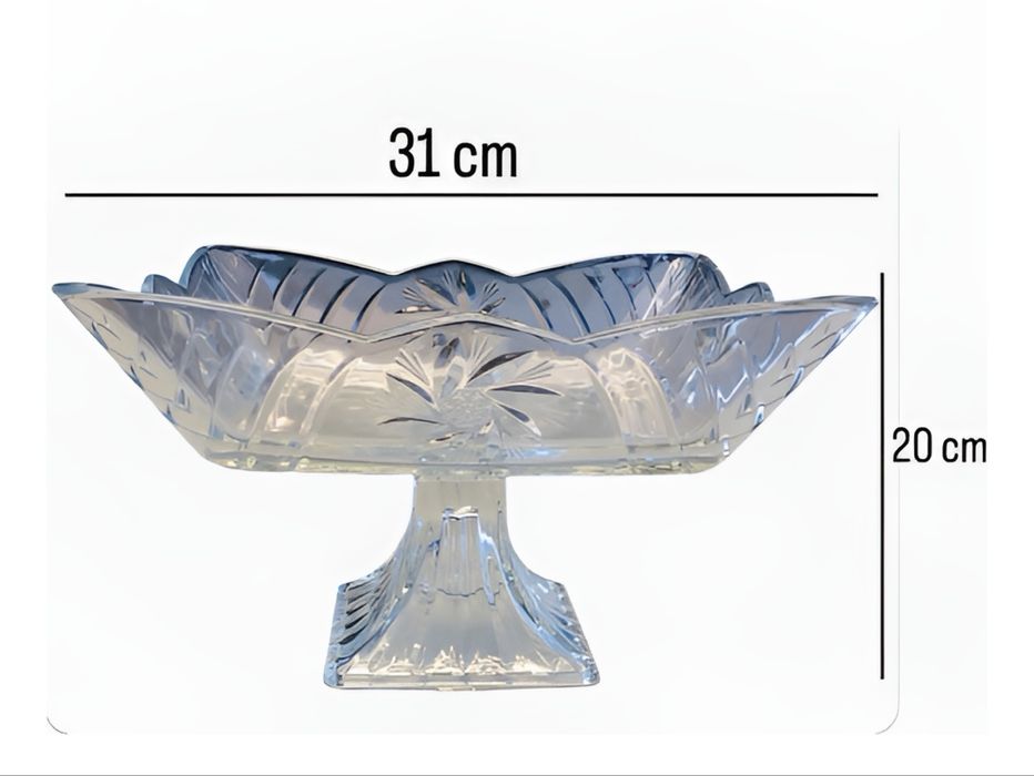 Fructieră din sticlă transparentă