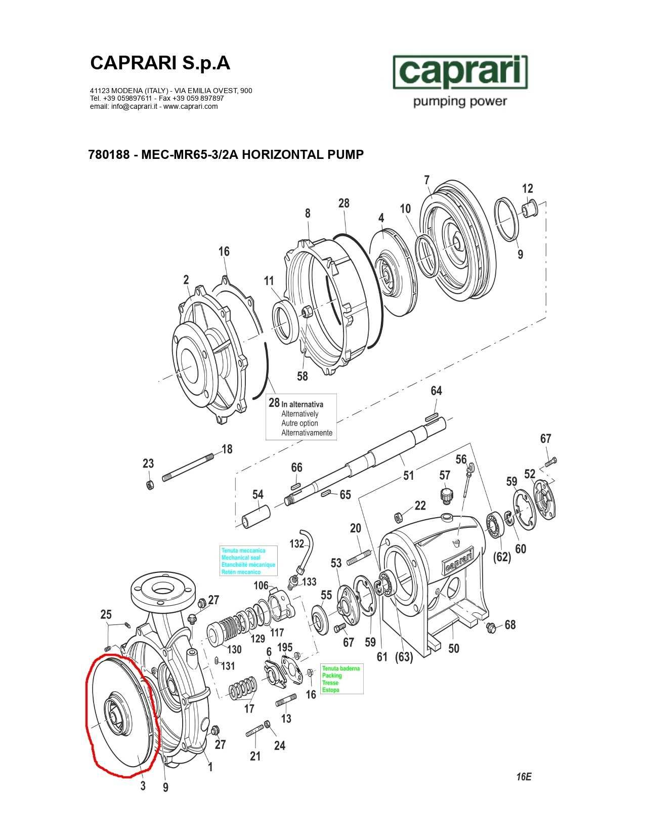 Turbina mare Caprari MECM65-3/260-5A - pt pompa Caprari MEC MR65