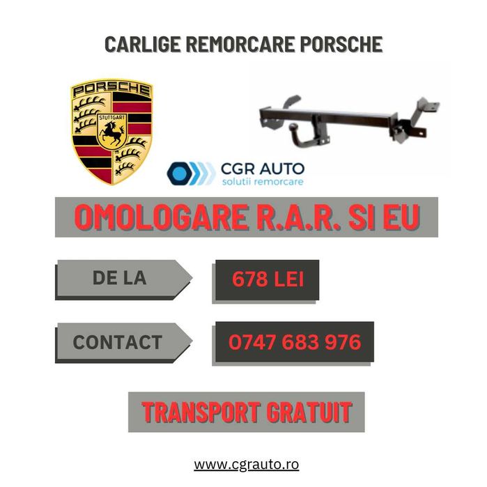 Carlige remorcare Porsche Livrare Oriunde in Tara