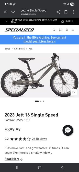 Bicicleta specialized jett 16 inch copii 4 , 5 , 6 , 7 ani