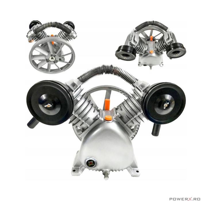 Cap compresor de aer cu 2 cilindri, motor pentru compresor, 4kW