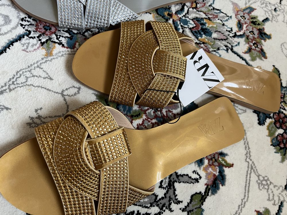 Zara тапочки новые для лето