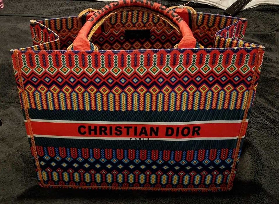Чанта Christian Dior -  Large Book Tote Multicolor