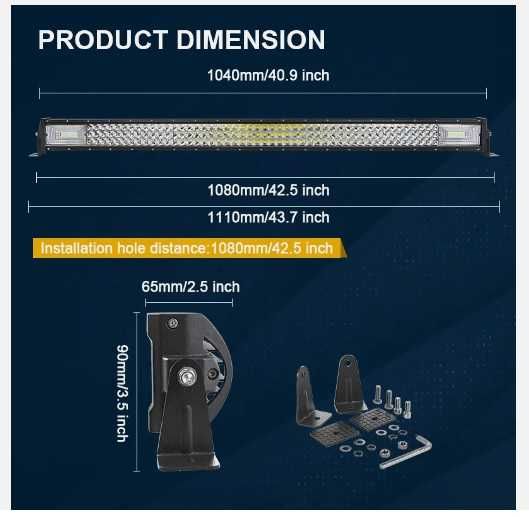 Led bar 540 w drept 105 cm spot si flood TRANSPORT 0