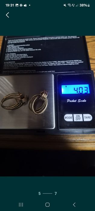 Cercei  Aur. 18 kt ,