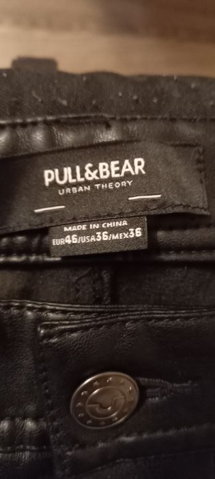 Imitatie piele pantaloni superbi croiala blugi