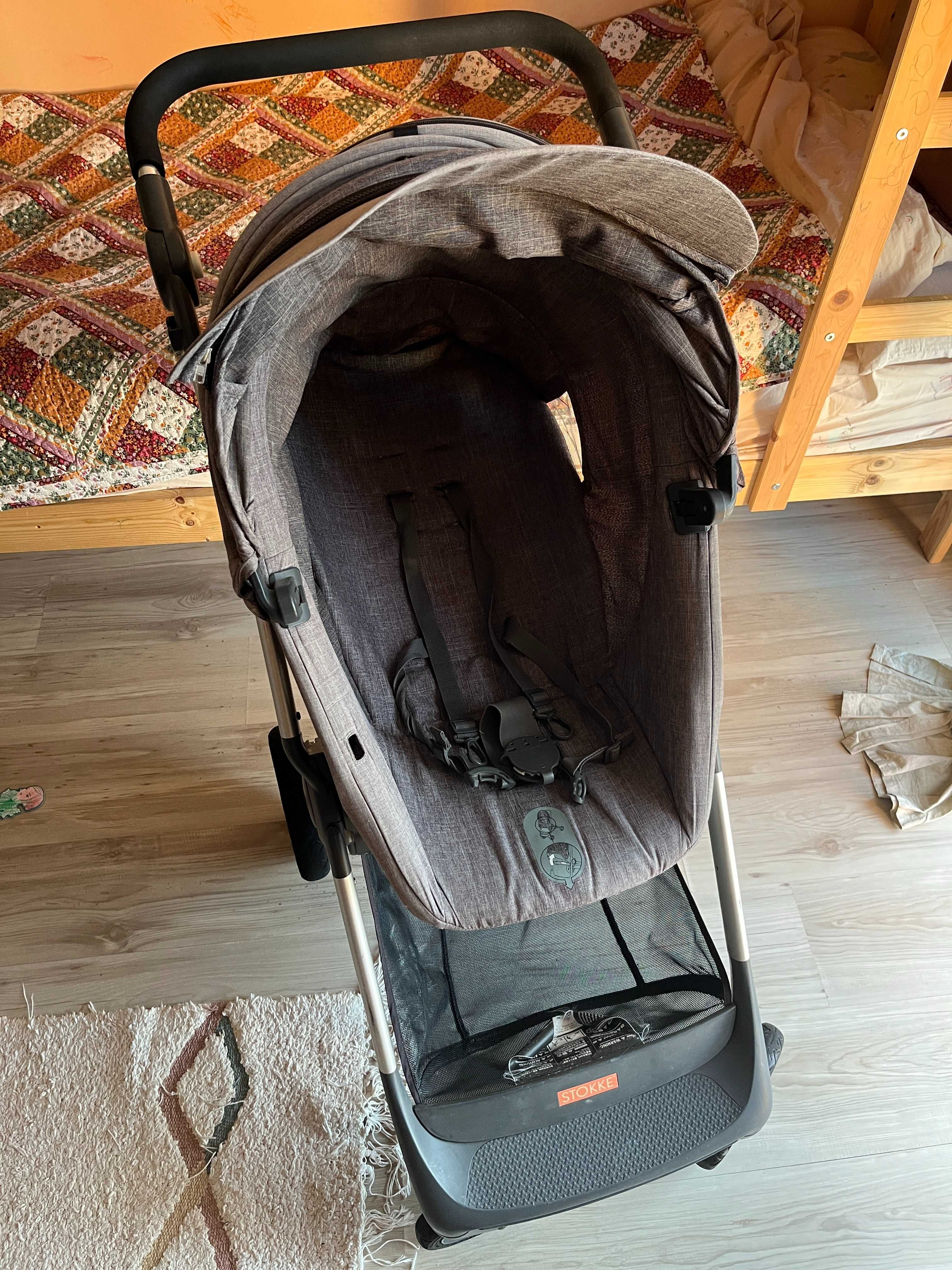Комплект Stokke®: столче за кола + Isofix база + количка
