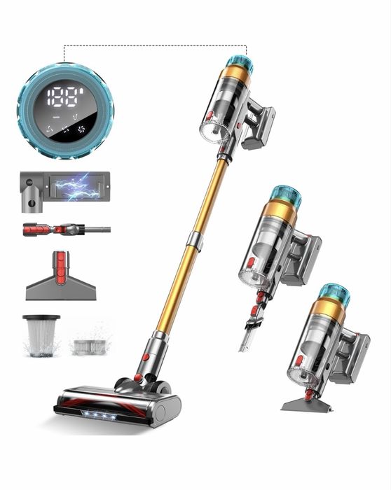 Мощна безкабелна прахосмукачка 600W 55kPa