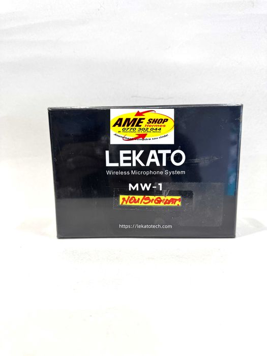 Kit Microfon Wireless LEKATO MW-1,  NOU/Sigilat!