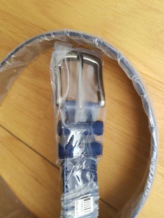 Curea albastra 110cm. Casual Bussiness. Noua in ambalaj!