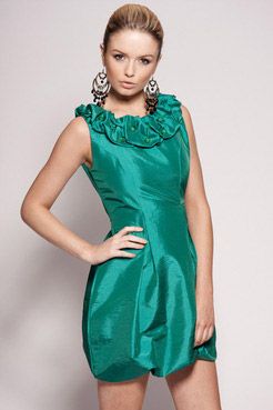 rochie Asos eleganta de ocazie, verde, material satinat marime S