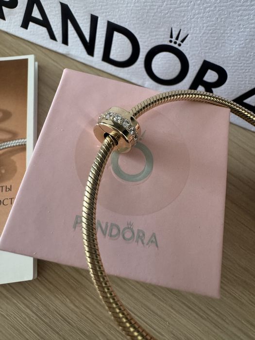 Клипса Pandora оригинал золото 585
