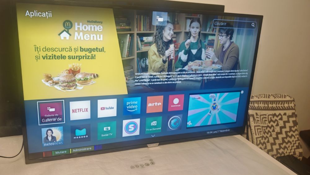 SmartTV LED PHILIPS 4K 50inch cu Netflix, YouTube Wifi