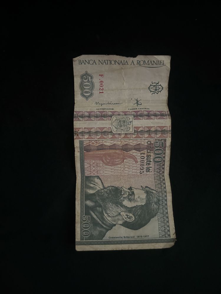 Bancnota 500lei Constantin Brâncuși 1992