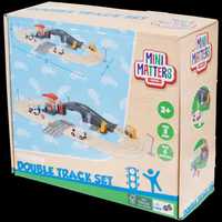 Дървена писта с колички и  аксесоари 41 части от Mini Matters