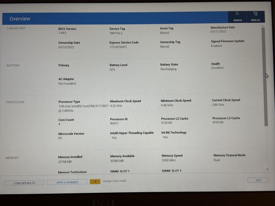 Dell Latitude 3420 | i5-1135G7 | 32GB RAM | Garanție aproape 3 ani