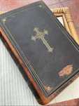 Biblia / Biblie veche , coperta  piele, germana, 1892 , 22x15 cm