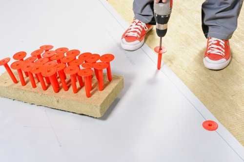 Кровельный тарельчатый дюбель  20/80/130мм. Шайба 50мм. ПВХ мембрана.